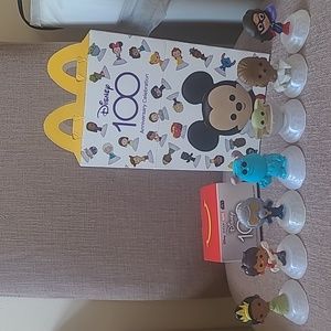 2023 McDonald's Disney 100~SEVEN toys with small boxes & one happy meal box